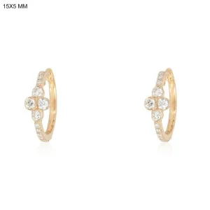 Radiant Round Shine Huggies Earrings