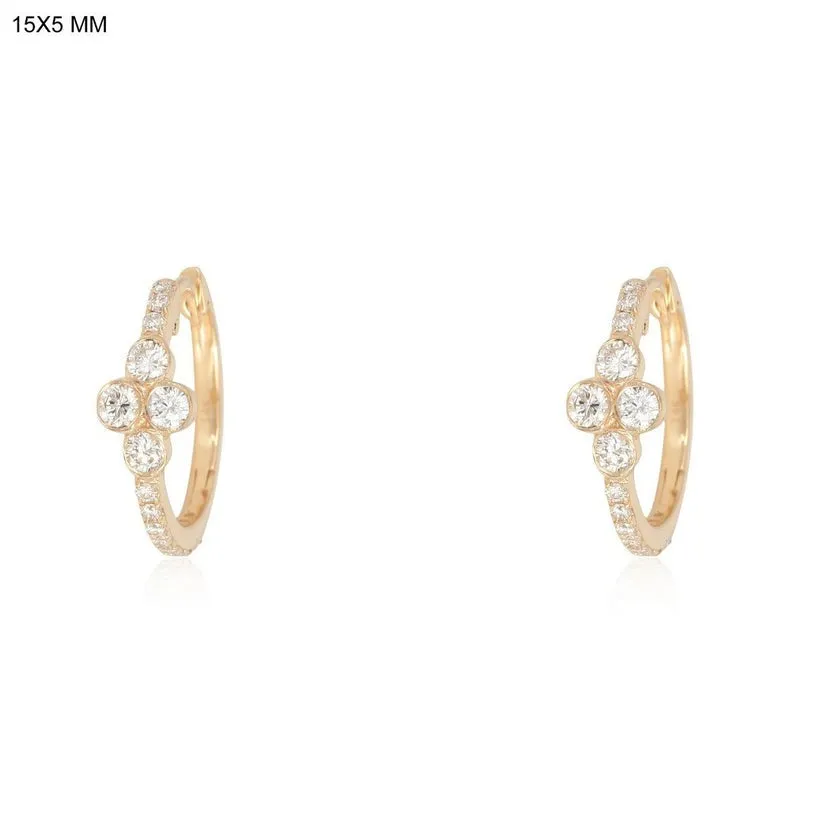 Radiant Round Shine Huggies Earrings