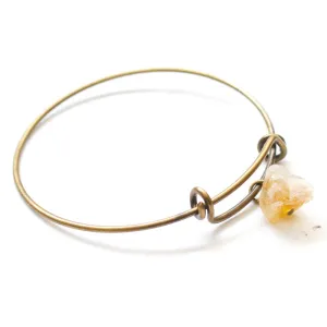 Raw Citrine Bangle Bracelet