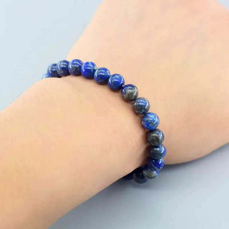 Real 5A Natural Lapis Lazuli Stone Bead Bracelets Homme Original High Quality Energy Healing Jewelry for Women Men Birthday Gift