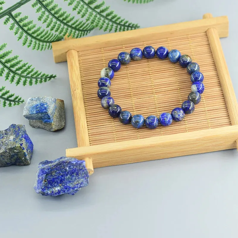 Real 5A Natural Lapis Lazuli Stone Bead Bracelets Homme Original High Quality Energy Healing Jewelry for Women Men Birthday Gift
