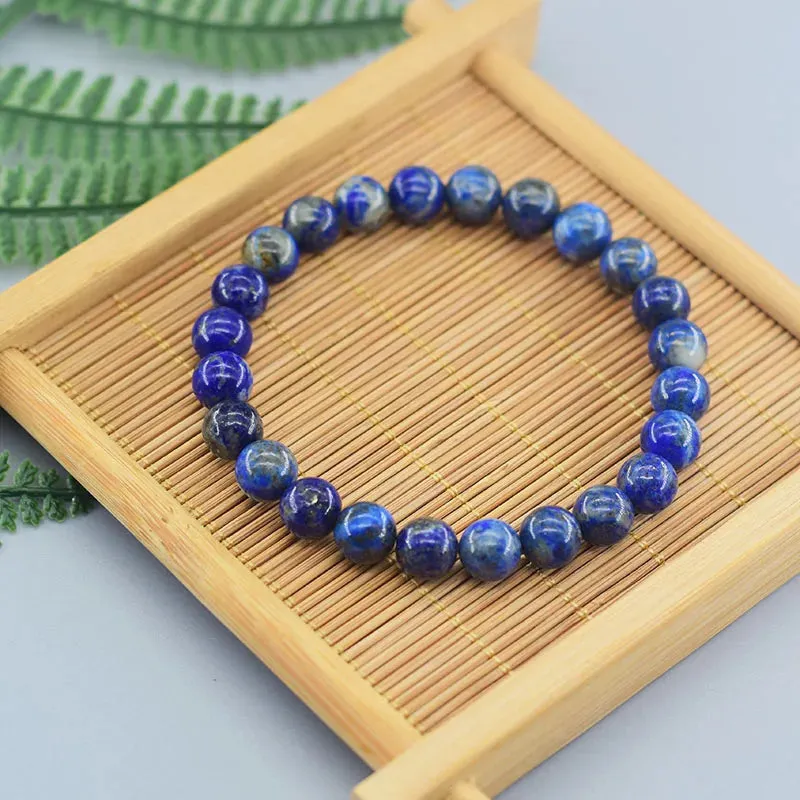 Real 5A Natural Lapis Lazuli Stone Bead Bracelets Homme Original High Quality Energy Healing Jewelry for Women Men Birthday Gift