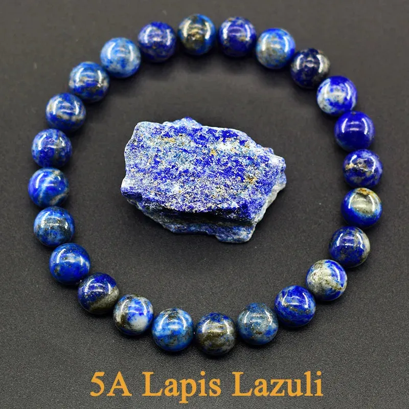 Real 5A Natural Lapis Lazuli Stone Bead Bracelets Homme Original High Quality Energy Healing Jewelry for Women Men Birthday Gift