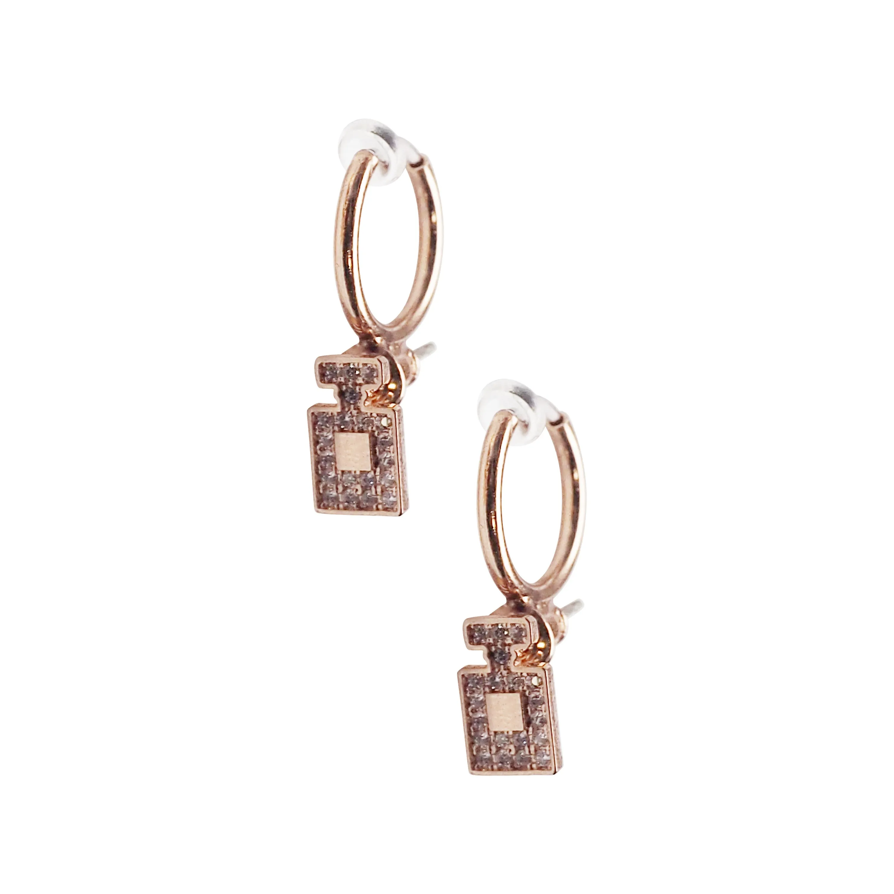 Rose Gold Invisible Clip On Hoop Earrings Converters