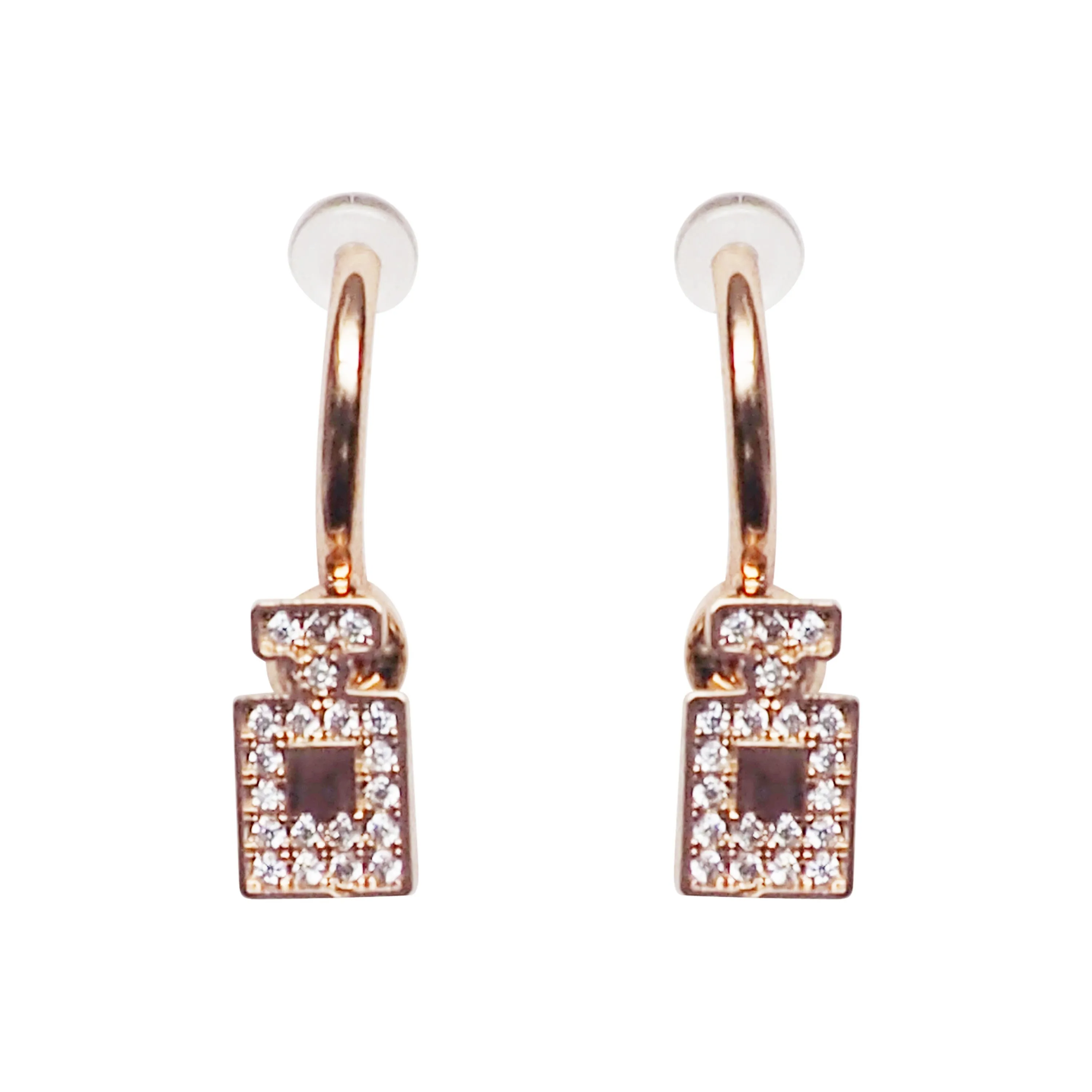 Rose Gold Invisible Clip On Hoop Earrings Converters