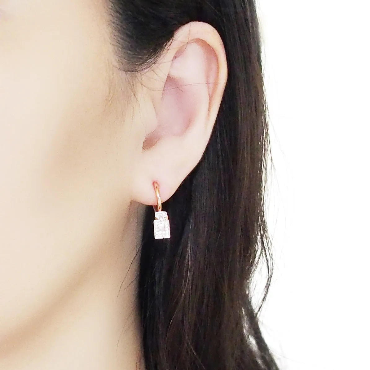 Rose Gold Invisible Clip On Hoop Earrings Converters