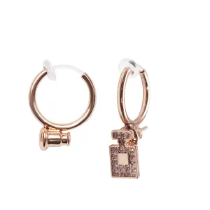 Rose Gold Invisible Clip On Hoop Earrings Converters