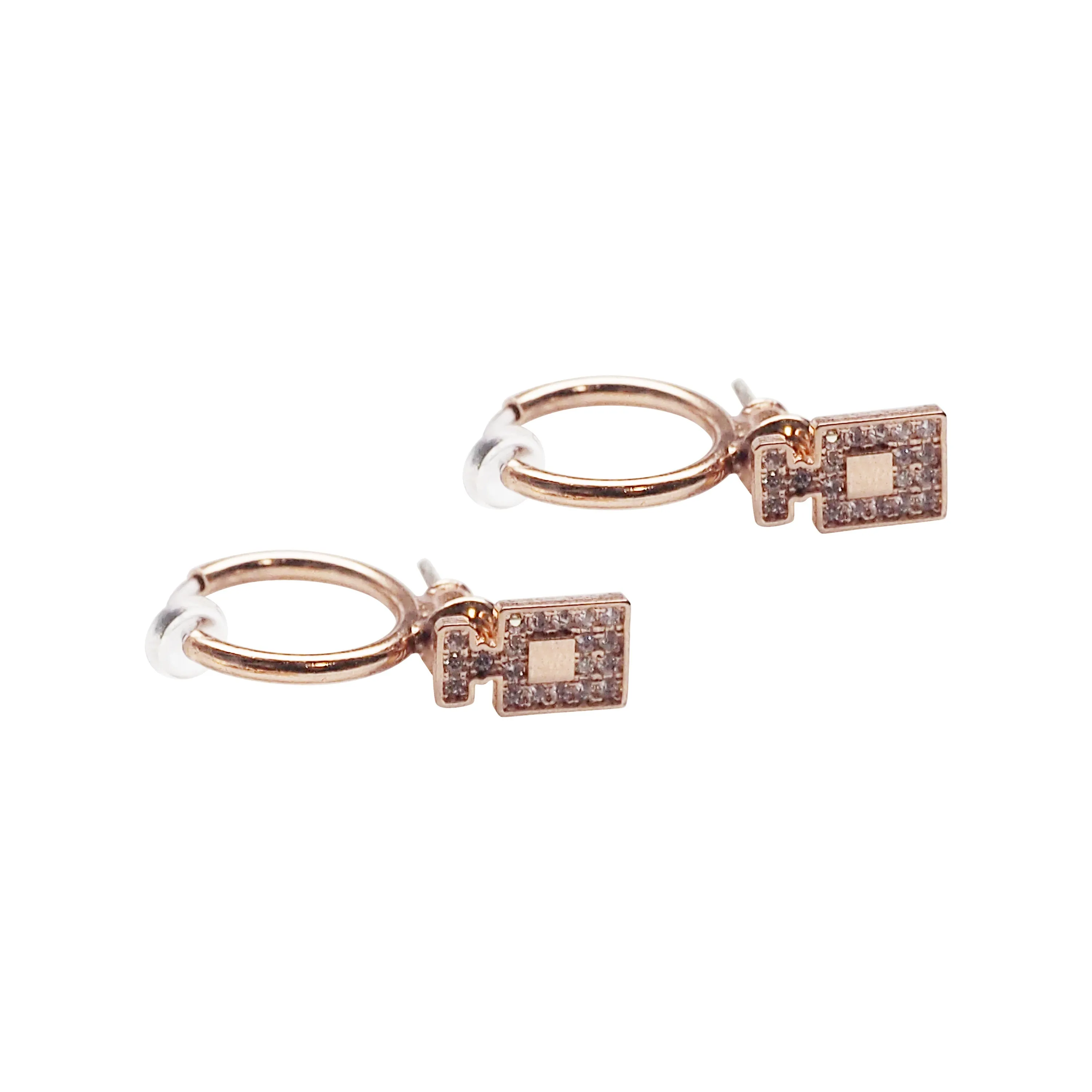 Rose Gold Invisible Clip On Hoop Earrings Converters