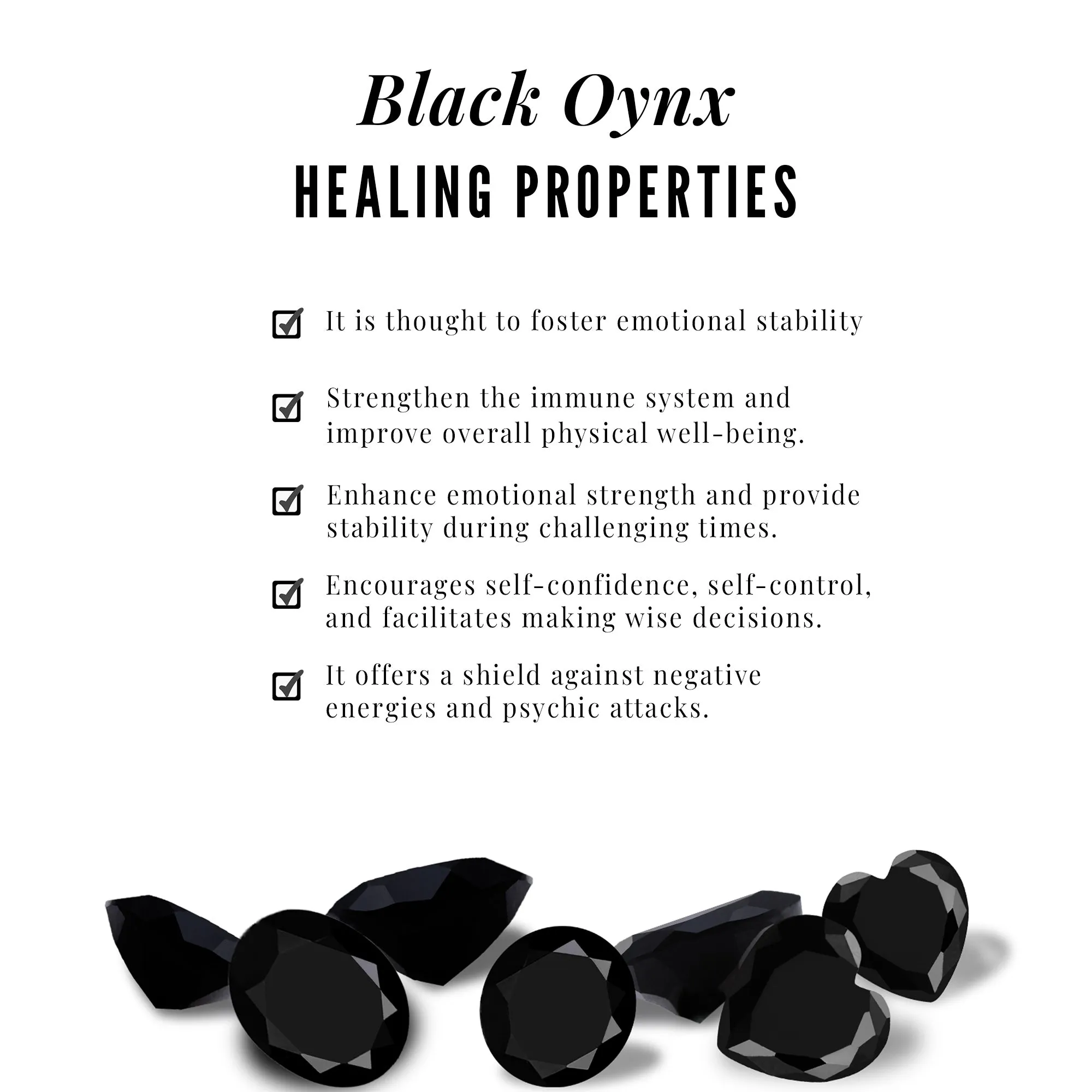 Round Black Onyx and Moissanite Statement Engagement Ring