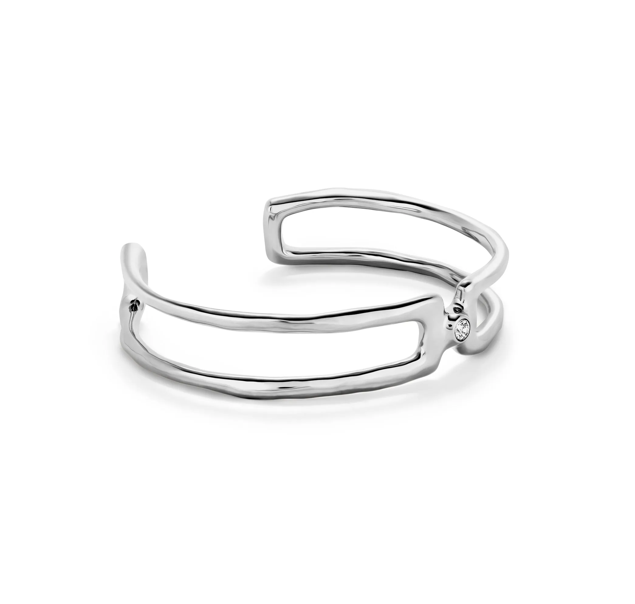 SER INDOMABLE DOUBLE BAR BRACELET SILVER WITH TOPAZ