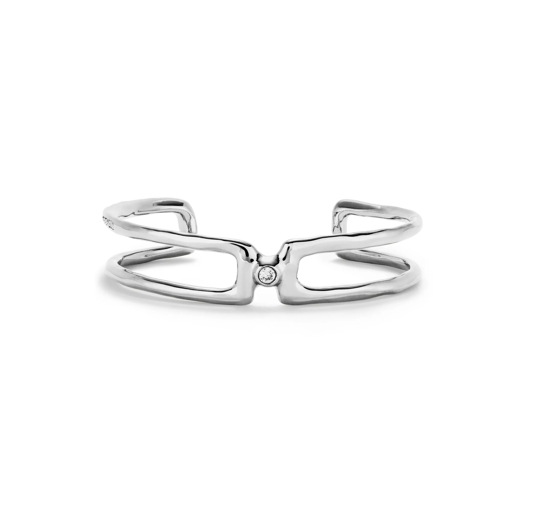 SER INDOMABLE DOUBLE BAR BRACELET SILVER WITH TOPAZ