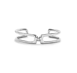 SER INDOMABLE DOUBLE BAR BRACELET SILVER WITH TOPAZ