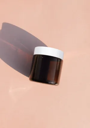 Shado Glass Jar | Amber | White Cap
