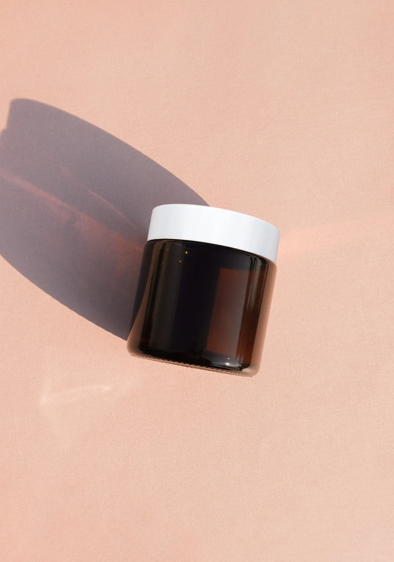Shado Glass Jar | Amber | White Cap
