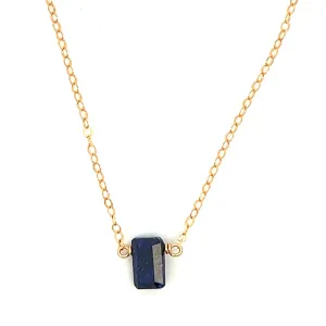 silk road - sapphire baguette necklace