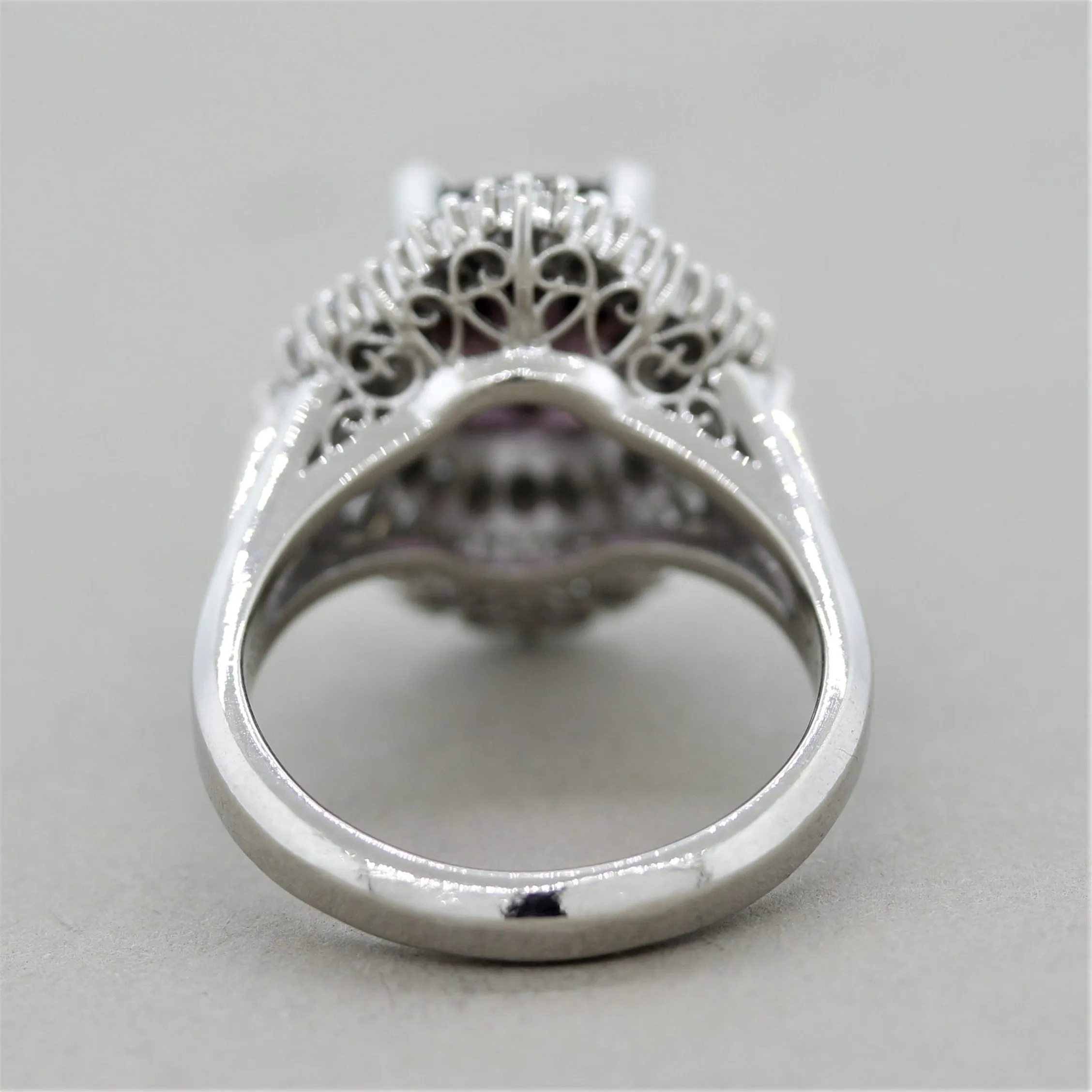 Spinel Diamond Platinum Cocktail Ring