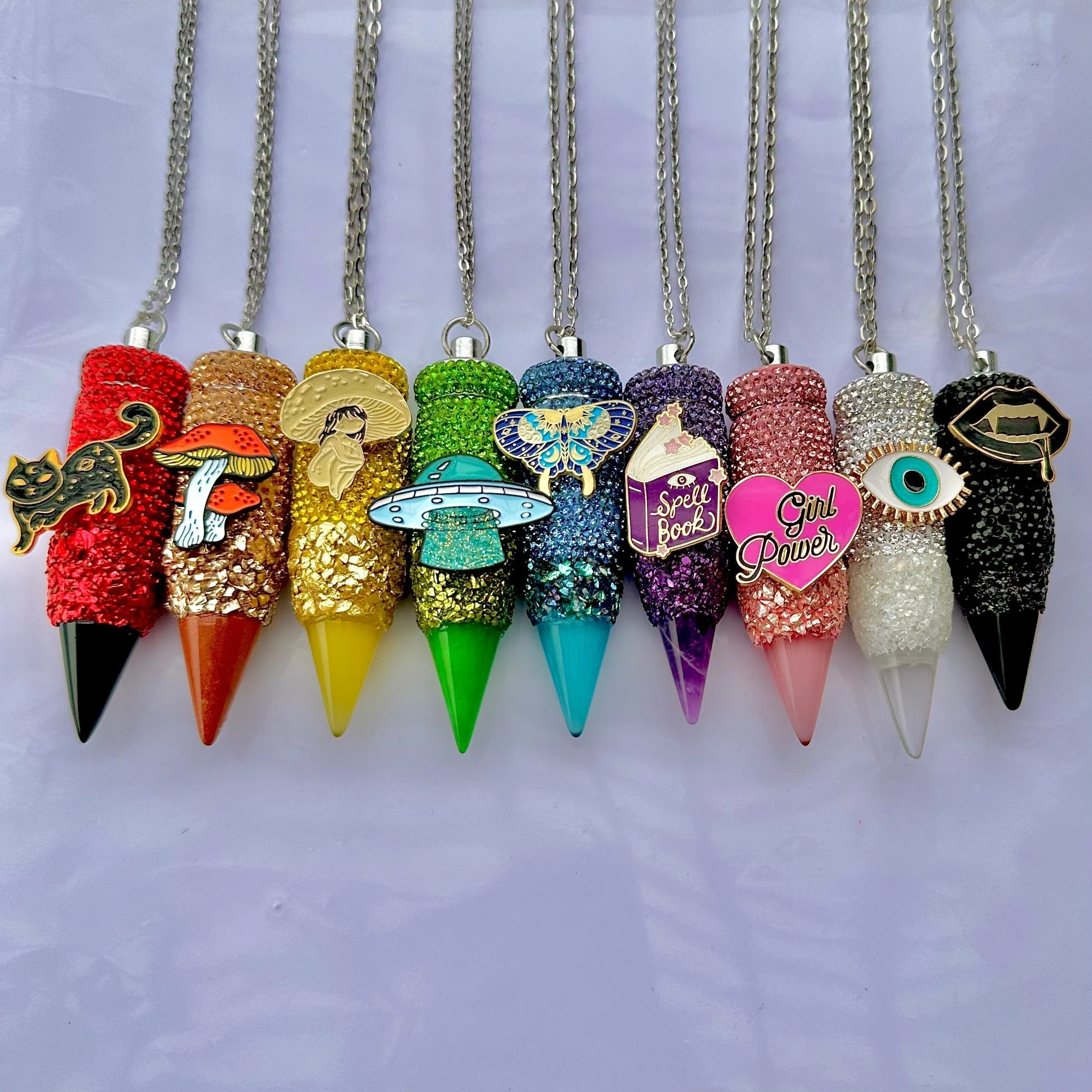 Spoon Necklace Rhinestone