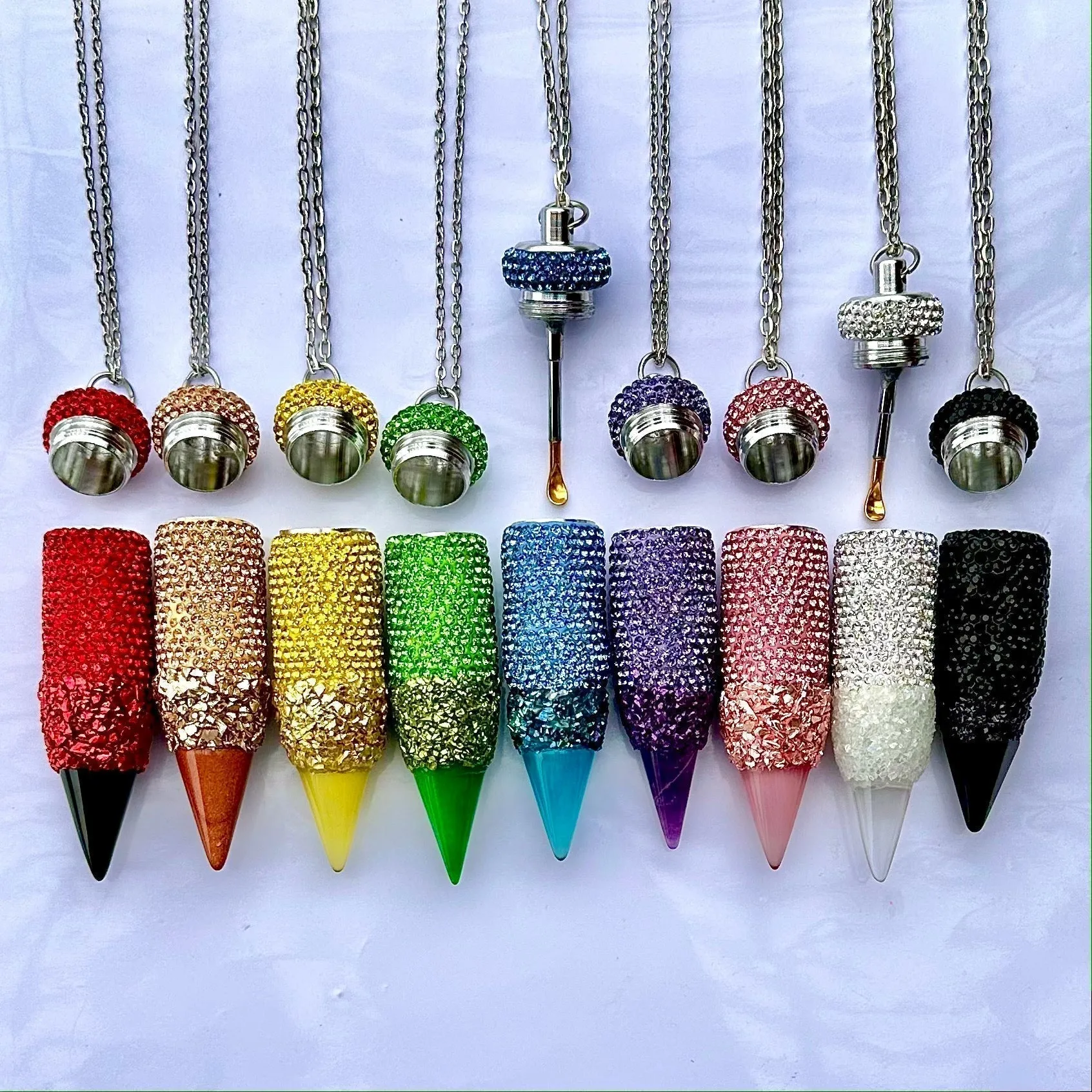 Spoon Necklace Rhinestone