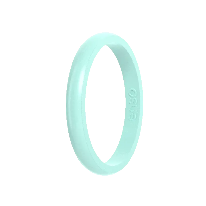 Stackable Silicone Ring - Turquoise