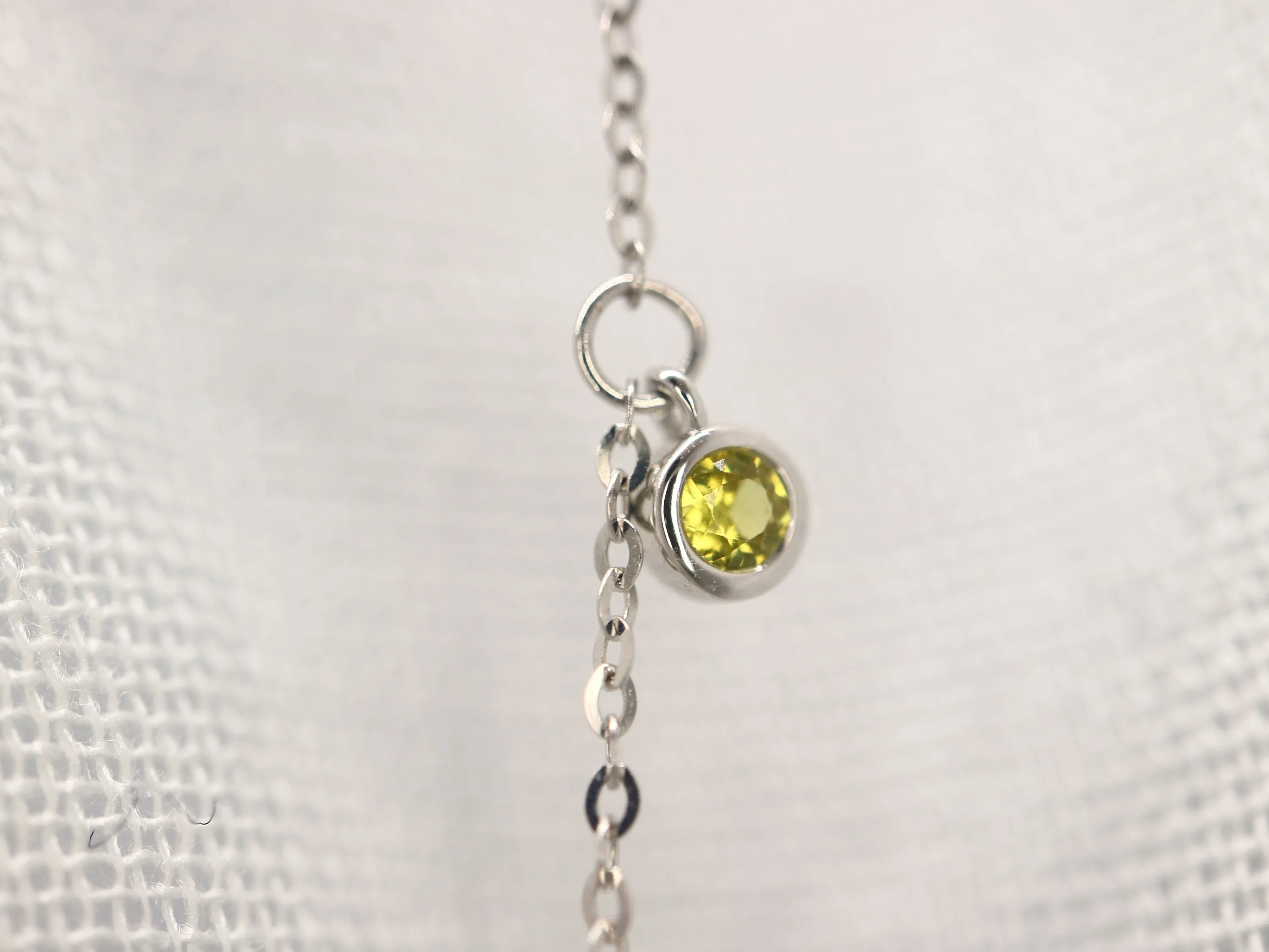 Sterling silver diamond station necklace, 18k white gold  five charms choker necklace for women