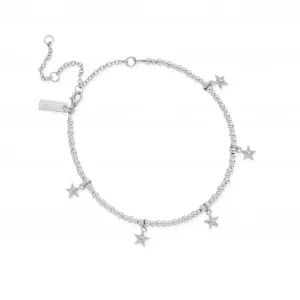 Sterling Silver Mini Cute Multi Star Anklet SANMC3028