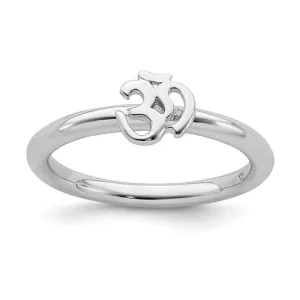 Sterling Silver Stackable Expressions Ohm Ring