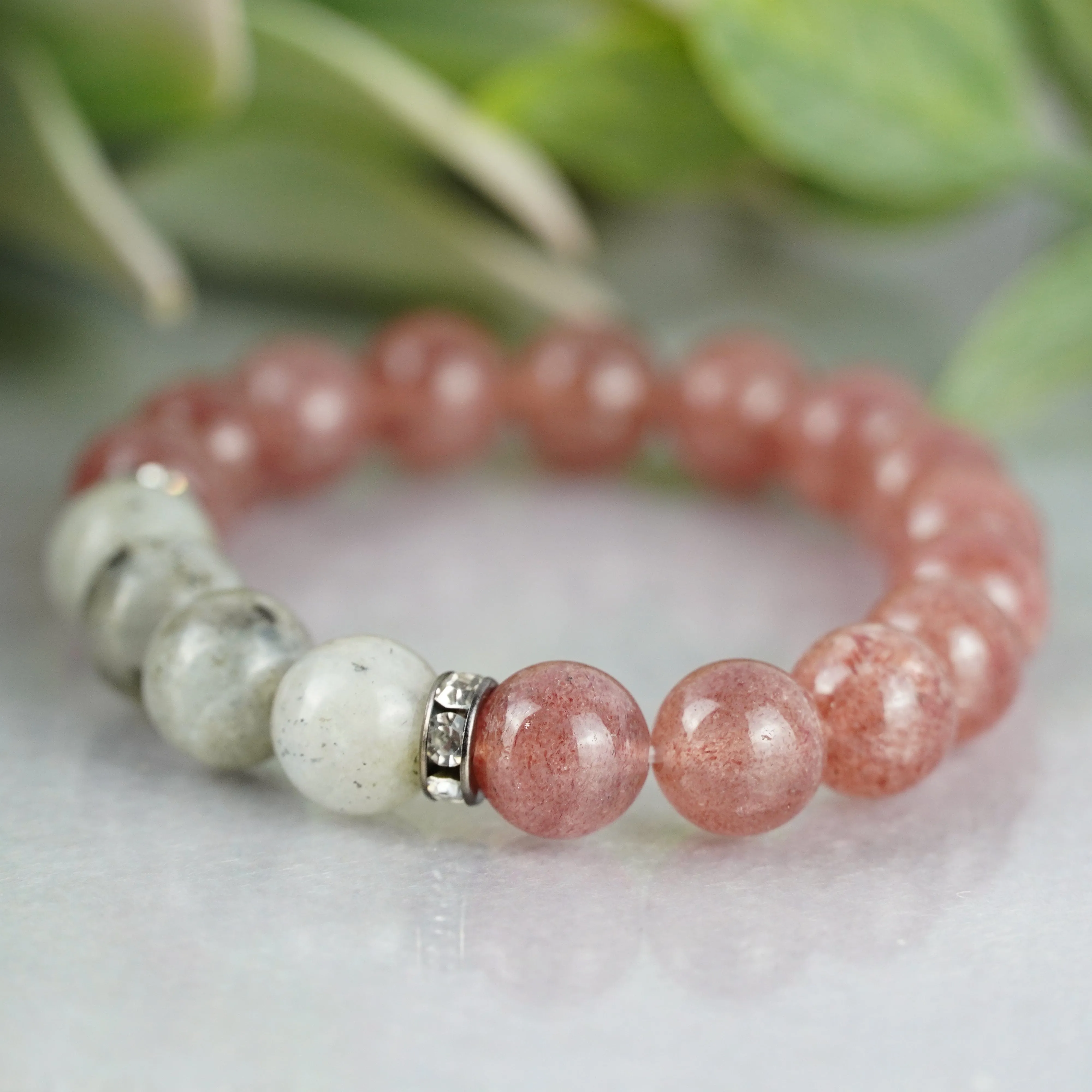 Strawberry Quartz & Lotus Jasper