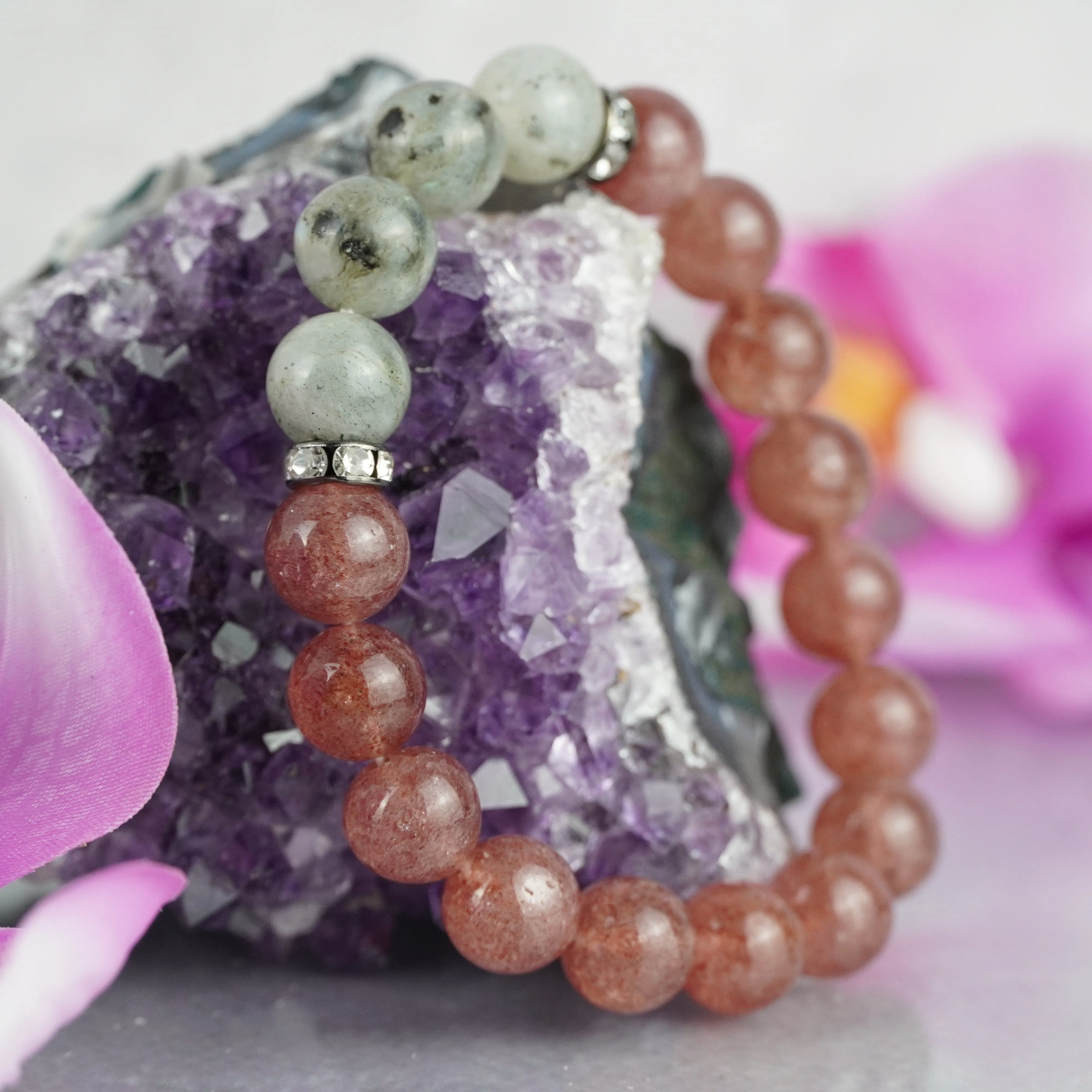 Strawberry Quartz & Lotus Jasper