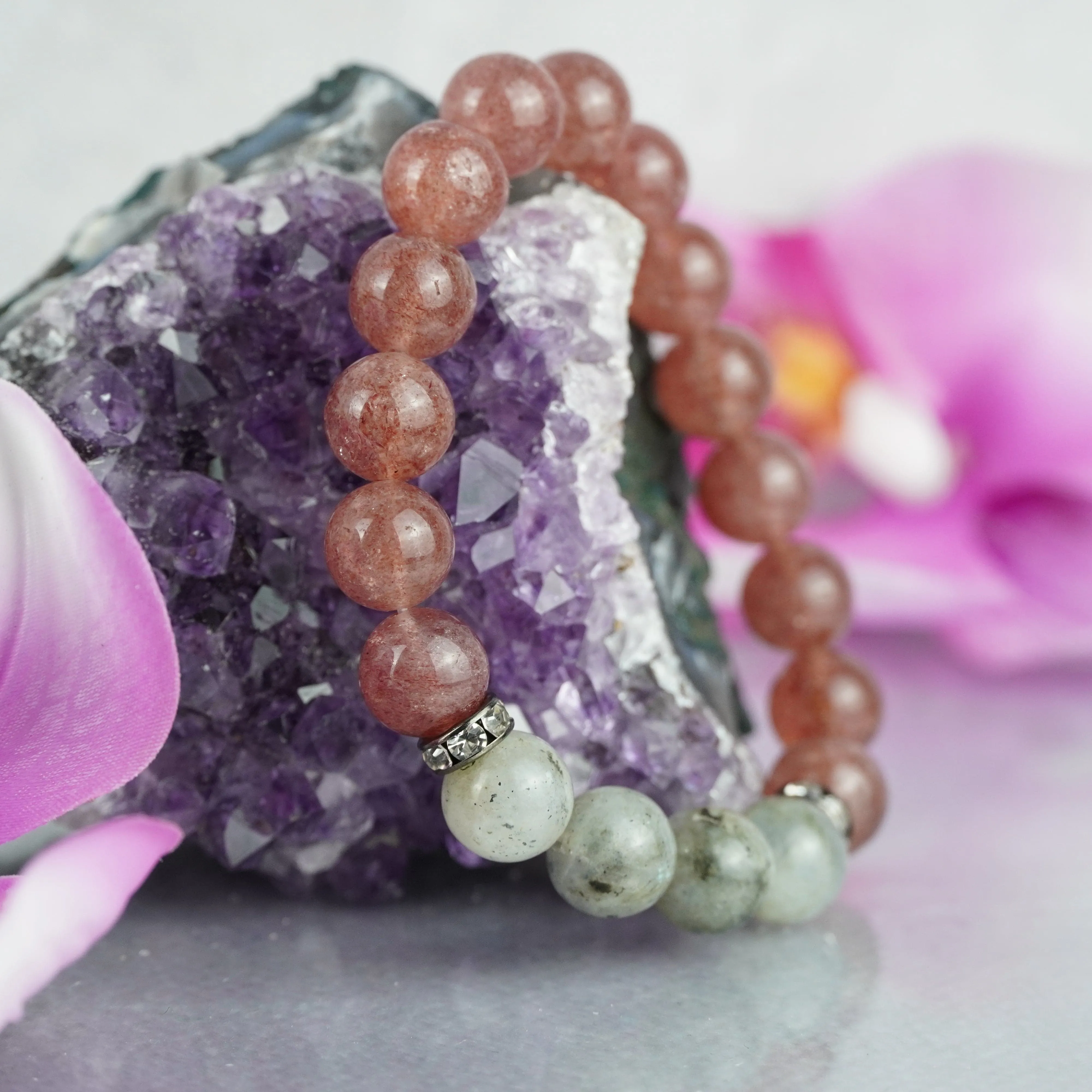Strawberry Quartz & Lotus Jasper