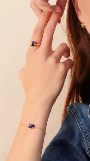 Sugarloaf Bracelet Tanzanite Gold Vermeil