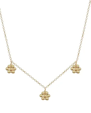 Three Daisy Flora Necklace