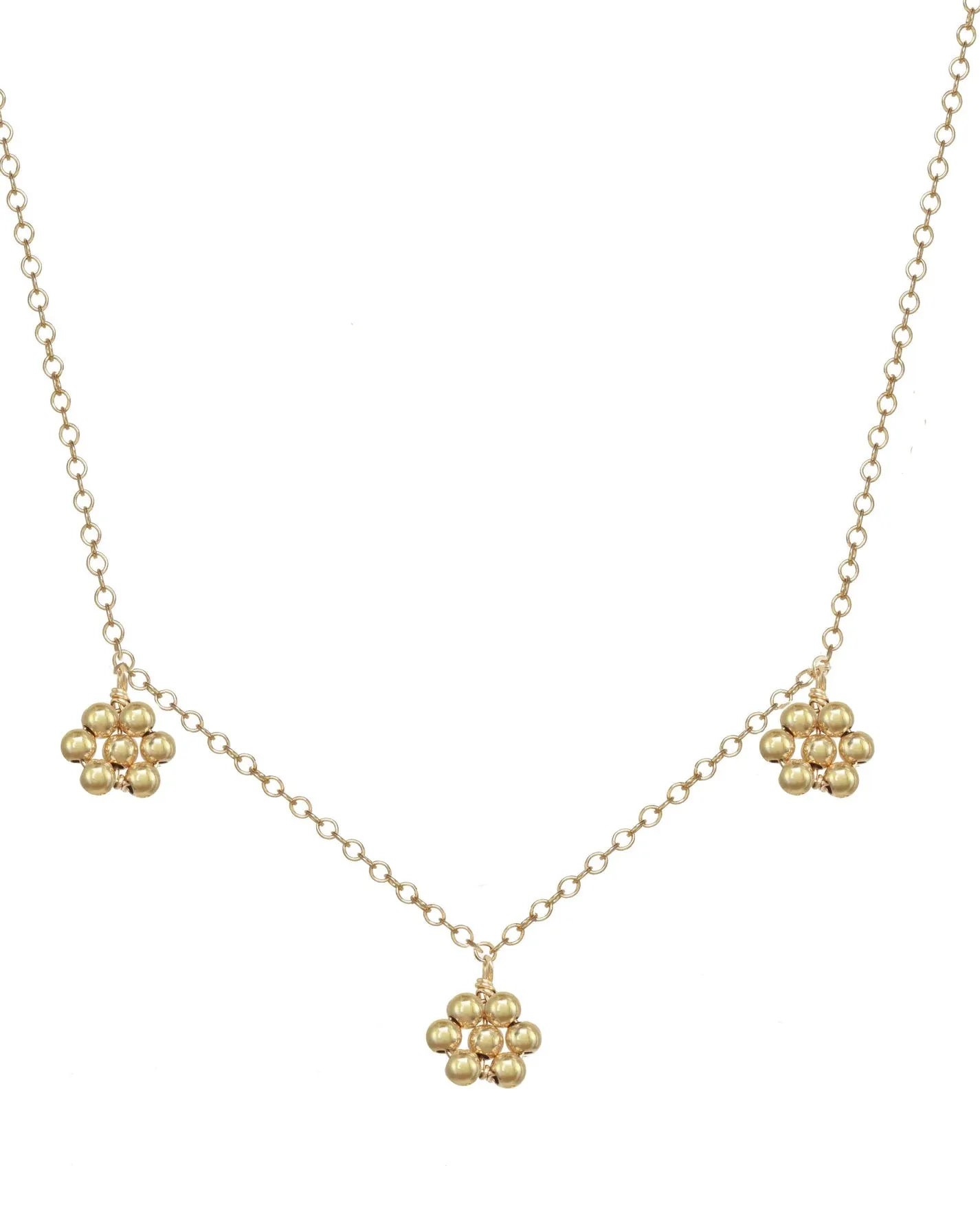 Three Daisy Flora Necklace