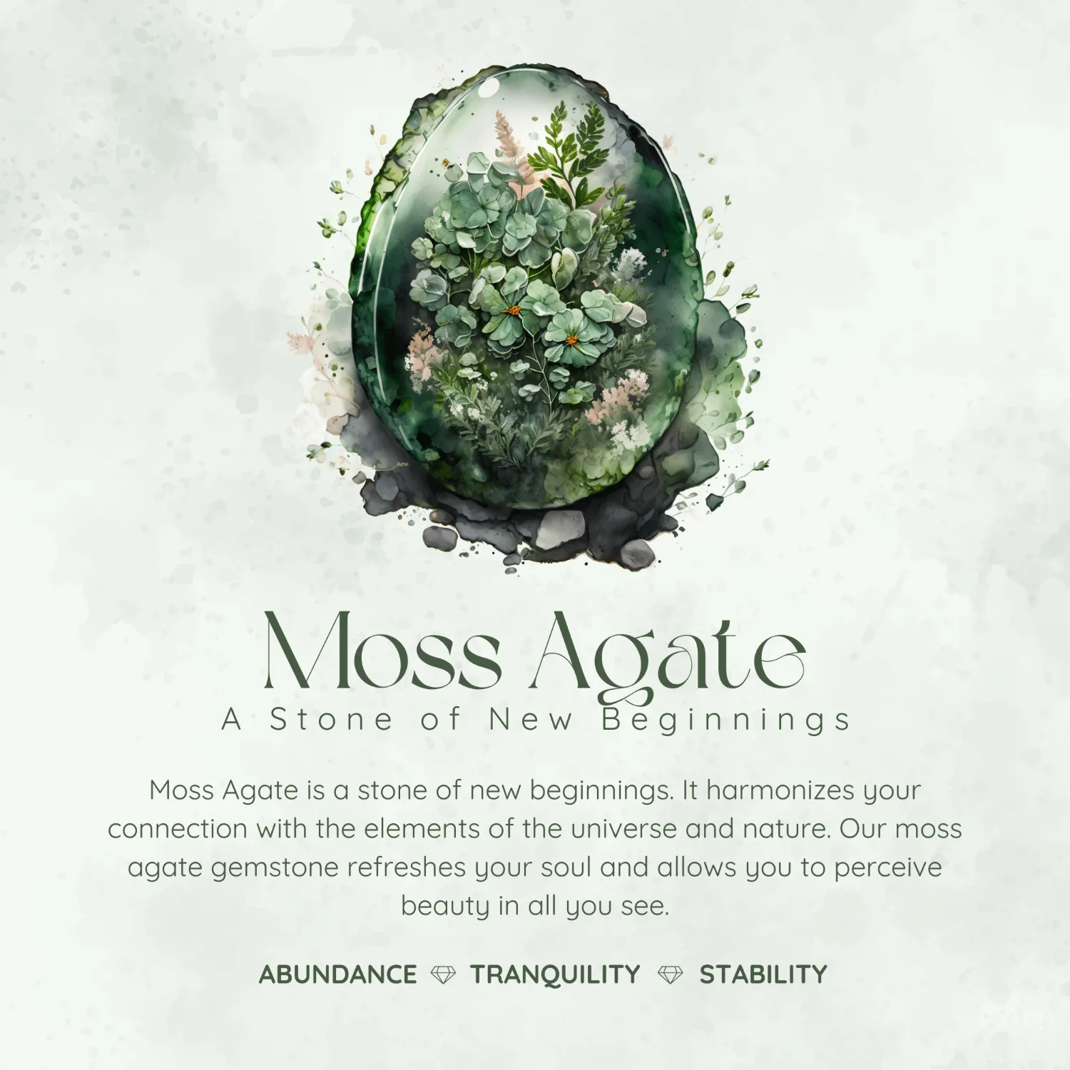 Trellis Moss Agate Yellow Gold Necklace