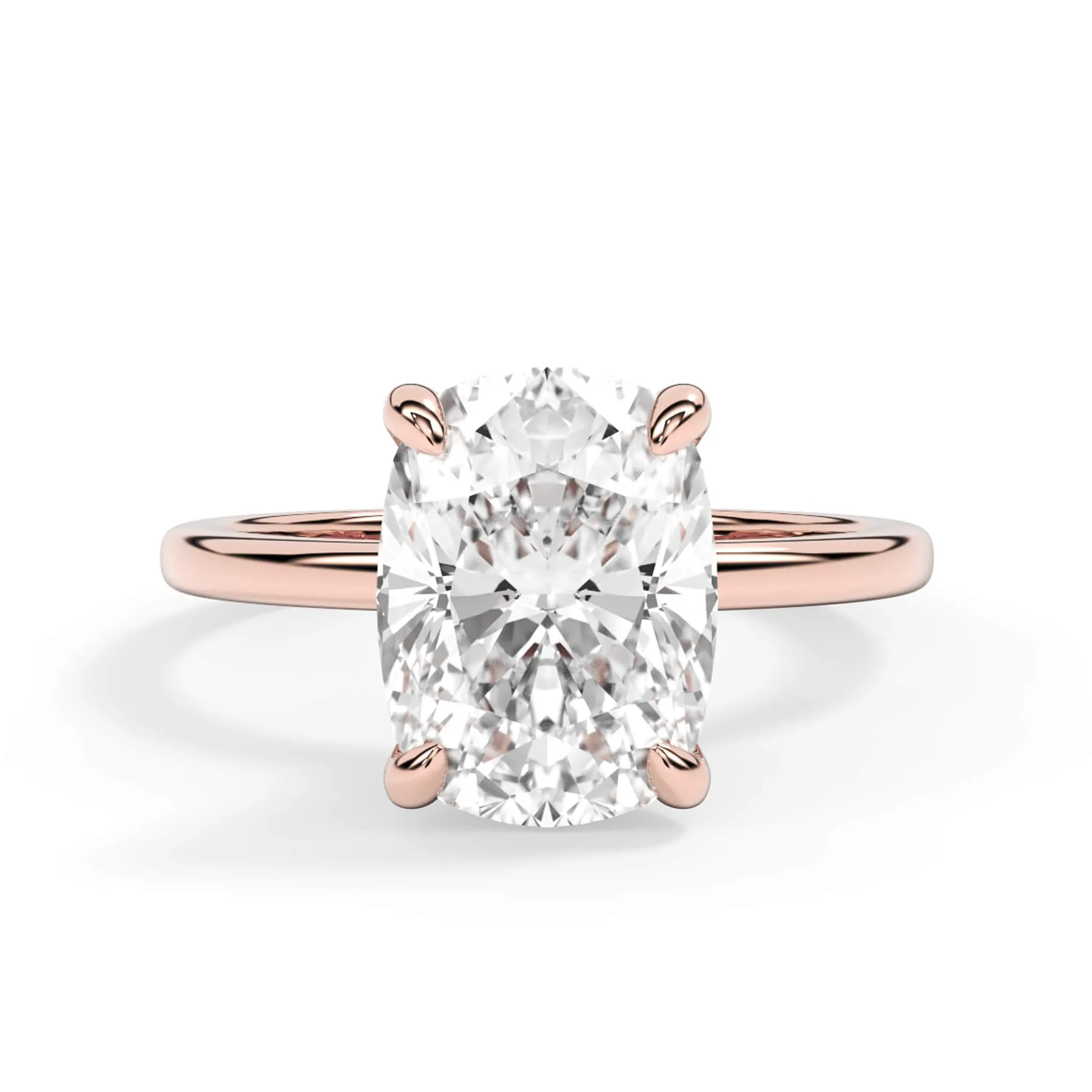 Under Halo Diamond Wrap Engagement Ring - Rose Gold Wrap