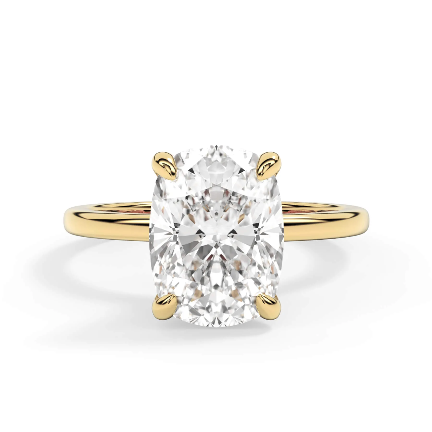 Under Halo Diamond Wrap Engagement Ring - Rose Gold Wrap