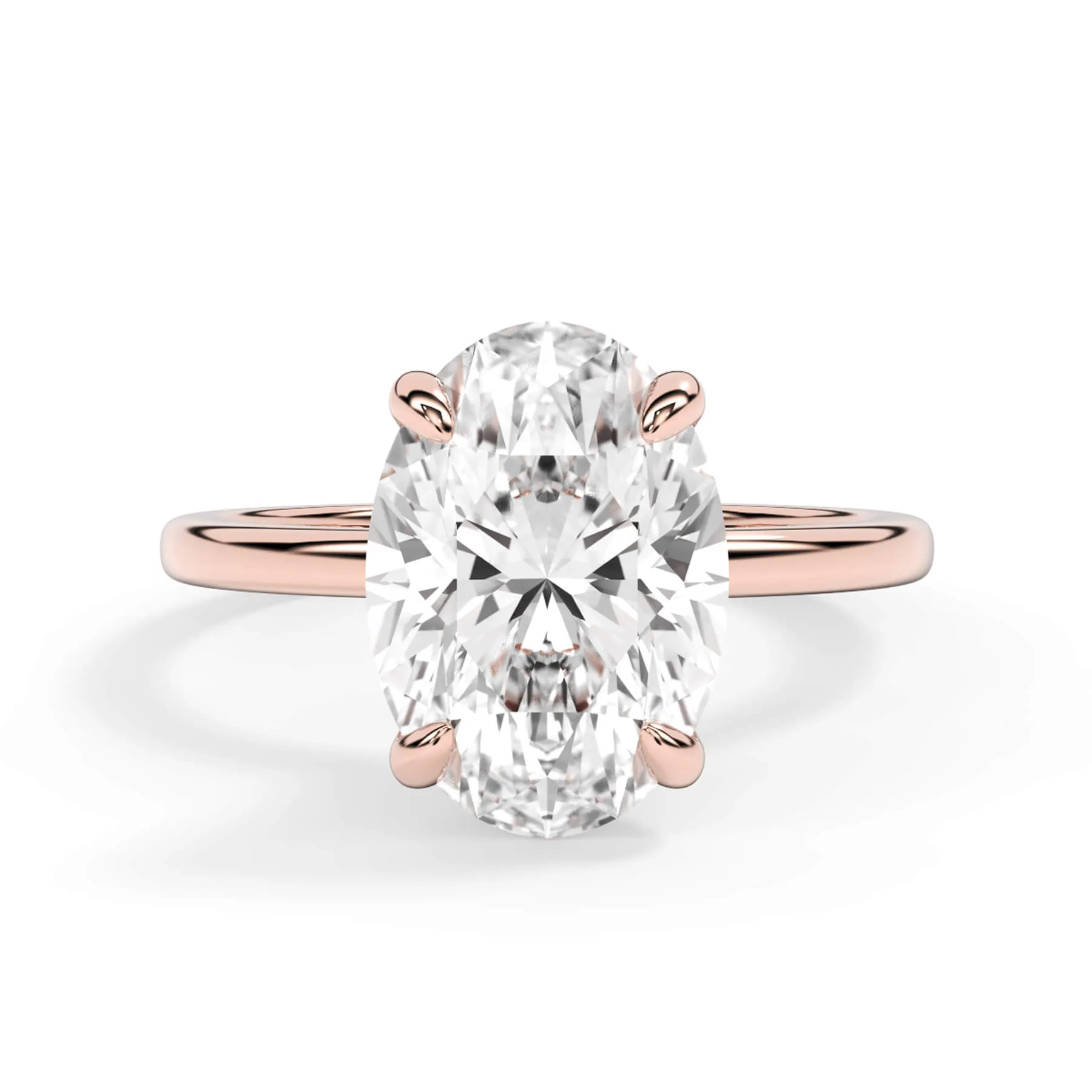 Under Halo Diamond Wrap Engagement Ring - Rose Gold Wrap