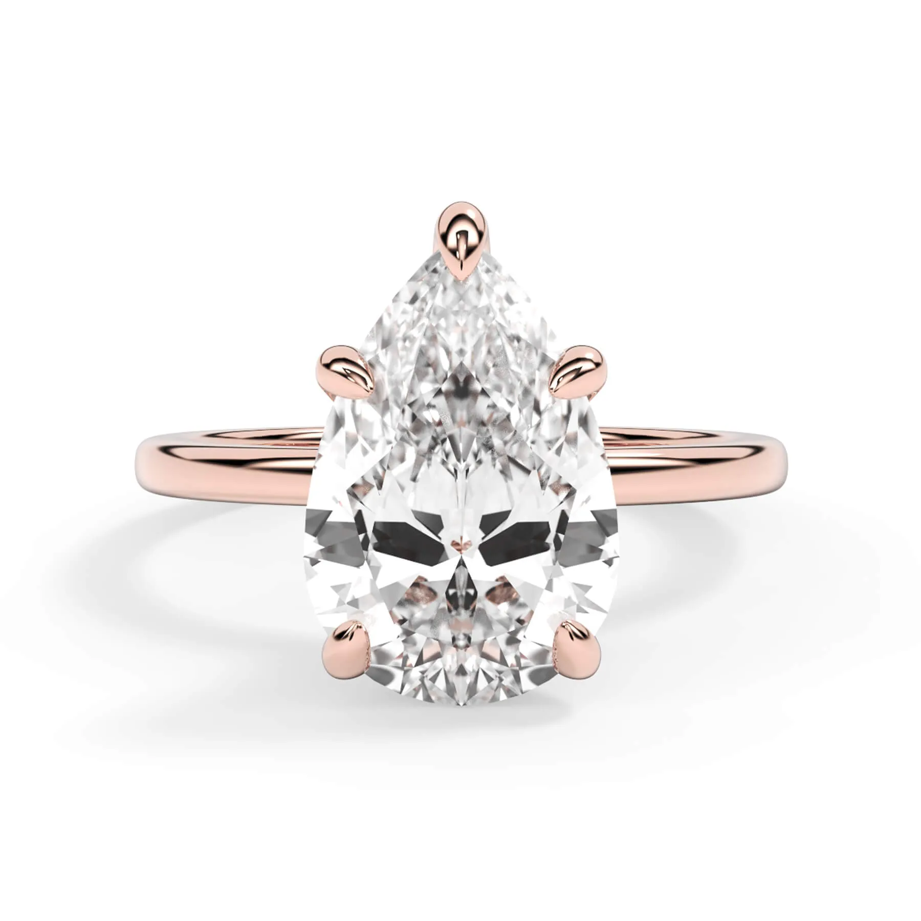 Under Halo Diamond Wrap Engagement Ring - Rose Gold Wrap
