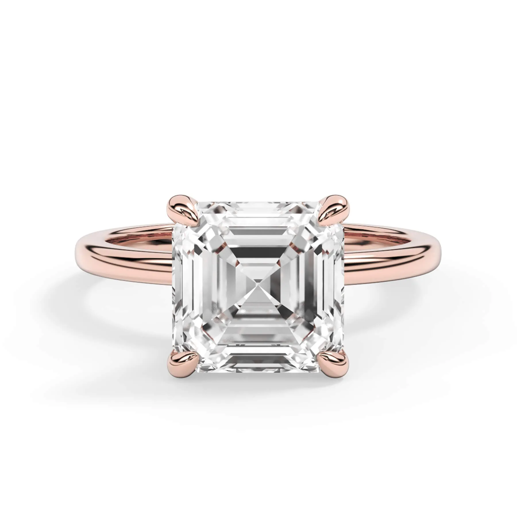 Under Halo Diamond Wrap Engagement Ring - Rose Gold Wrap