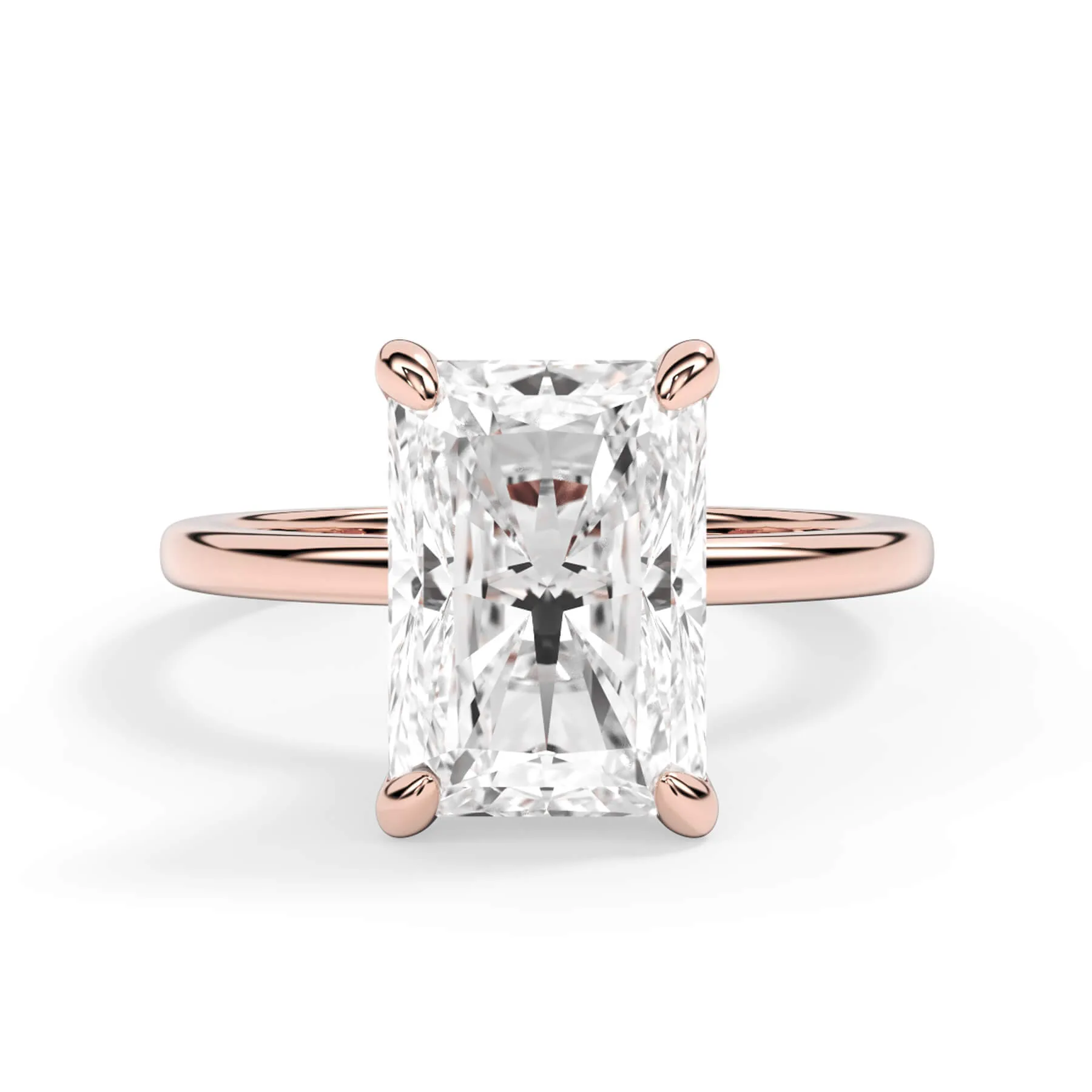 Under Halo Diamond Wrap Engagement Ring - Rose Gold Wrap