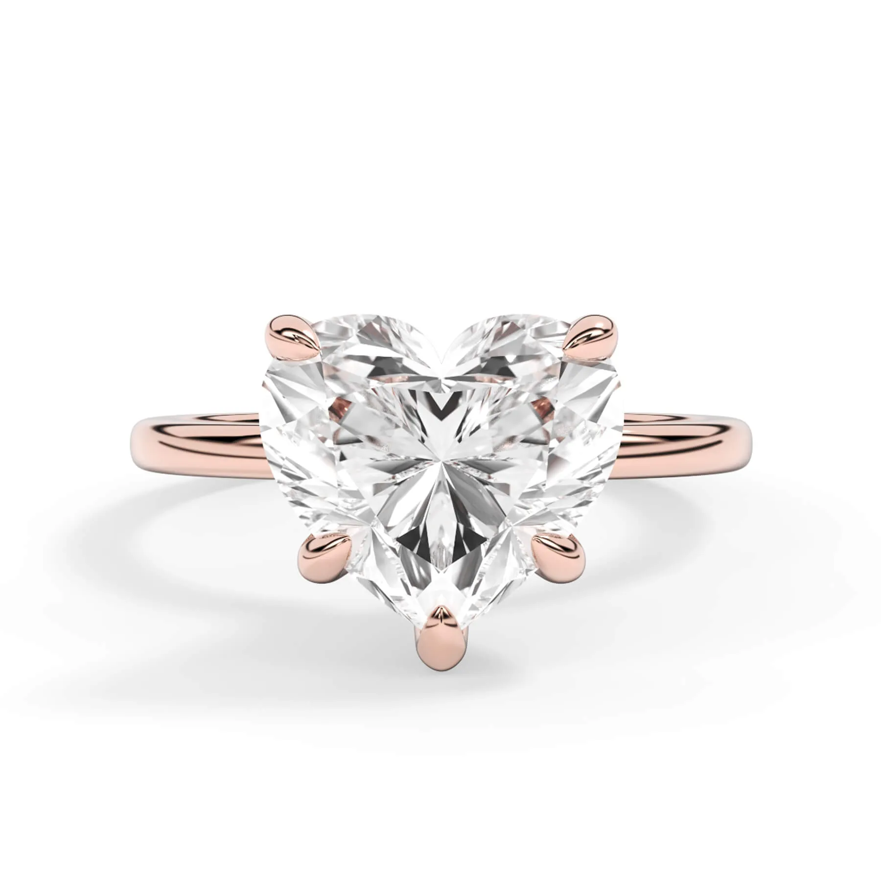 Under Halo Diamond Wrap Engagement Ring - Rose Gold Wrap