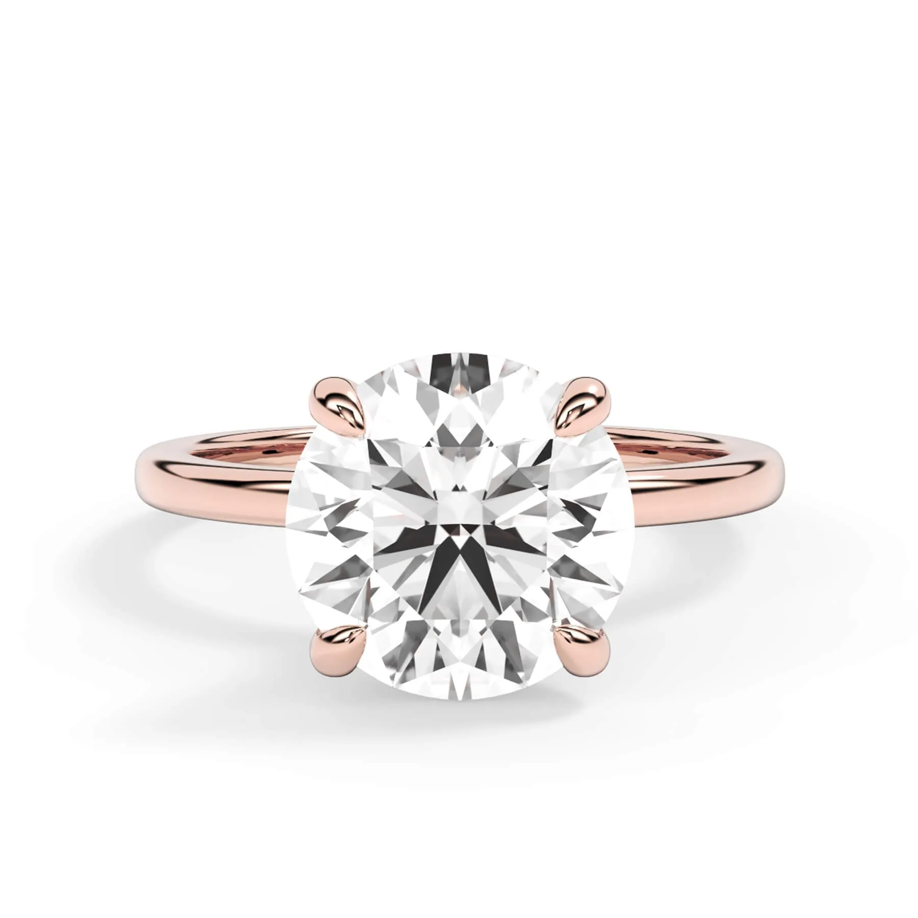Under Halo Diamond Wrap Engagement Ring - Rose Gold Wrap
