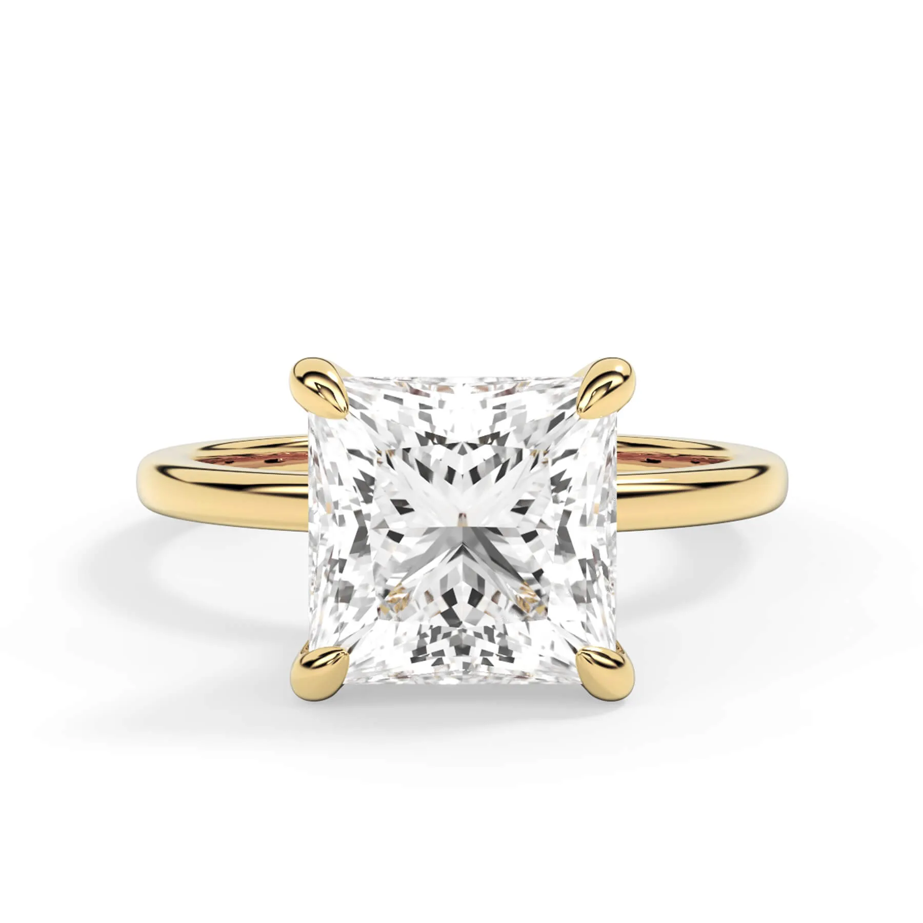 Under Halo Diamond Wrap Engagement Ring - Rose Gold Wrap