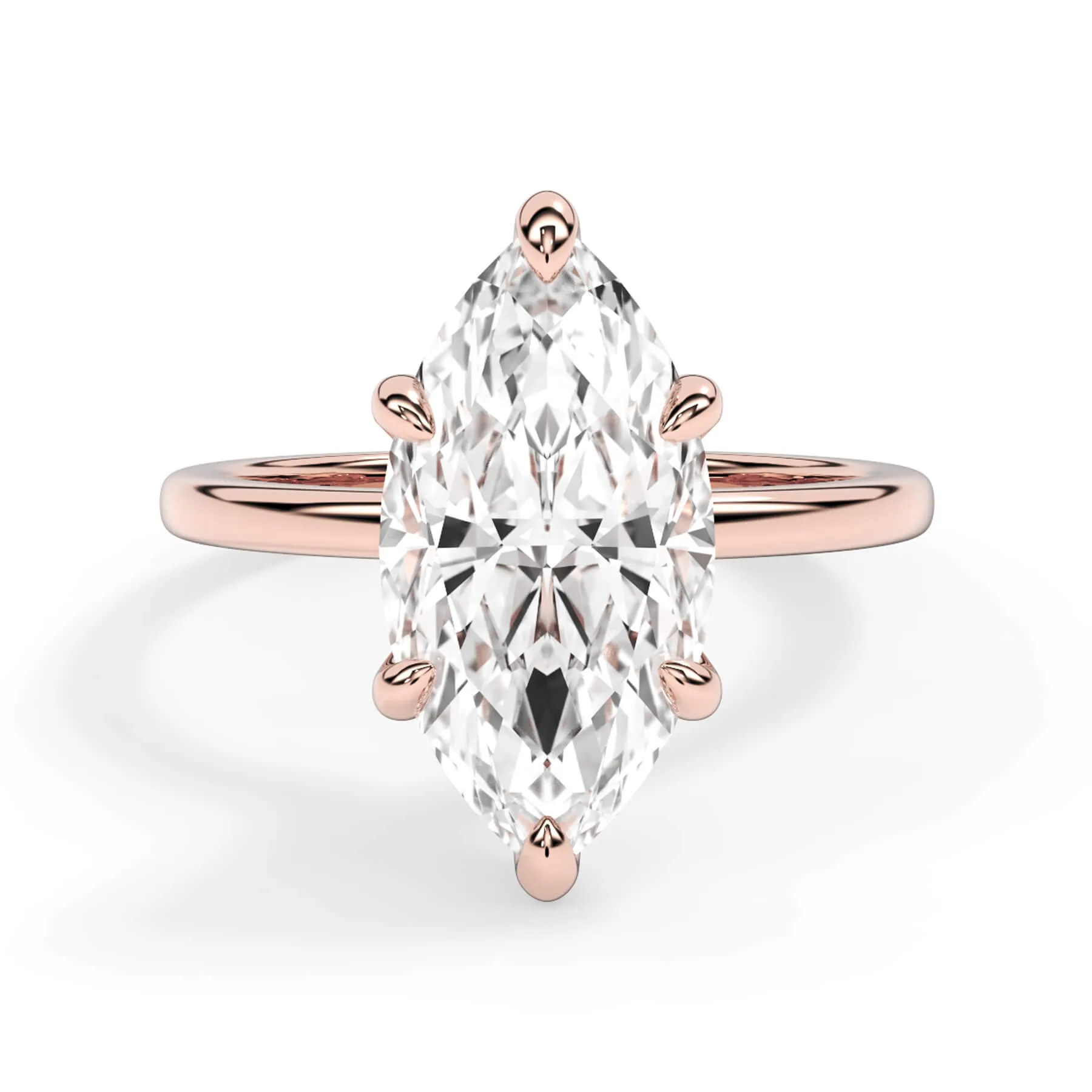 Under Halo Diamond Wrap Engagement Ring - Rose Gold Wrap