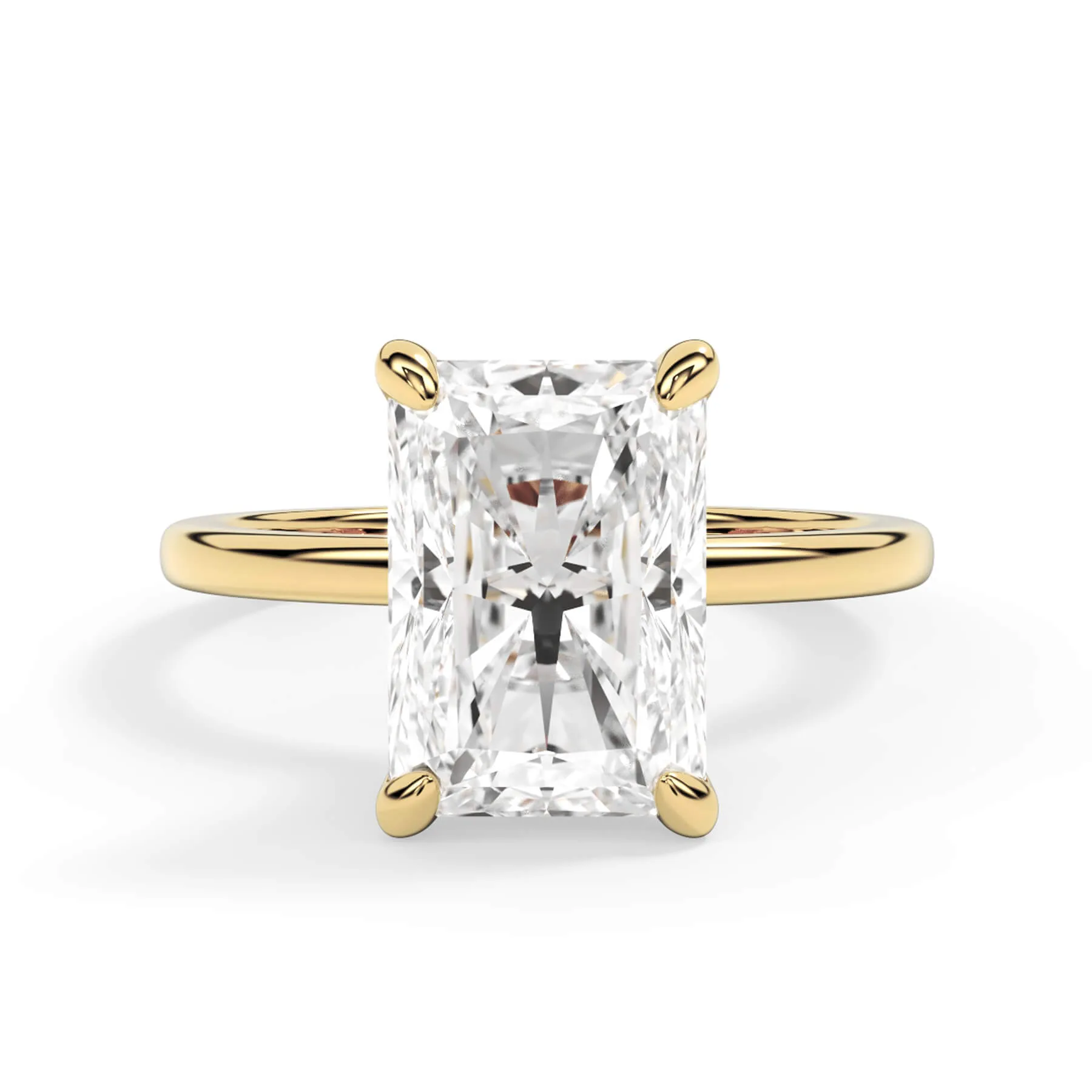 Under Halo Diamond Wrap Engagement Ring - Rose Gold Wrap