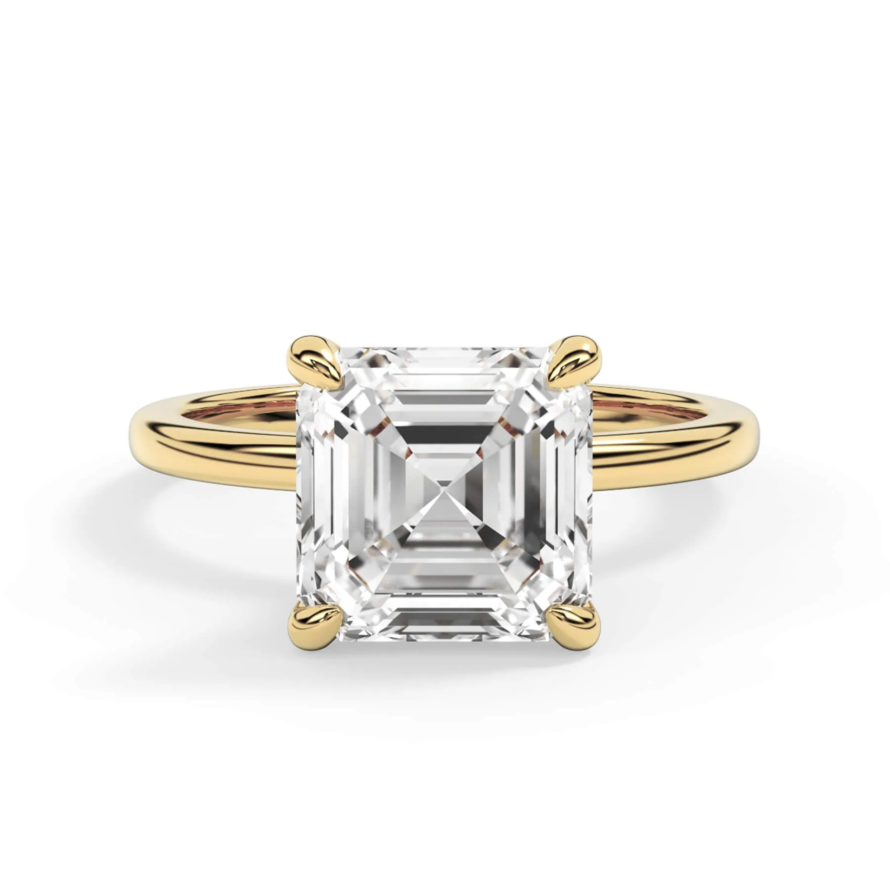 Under Halo Diamond Wrap Engagement Ring - Rose Gold Wrap