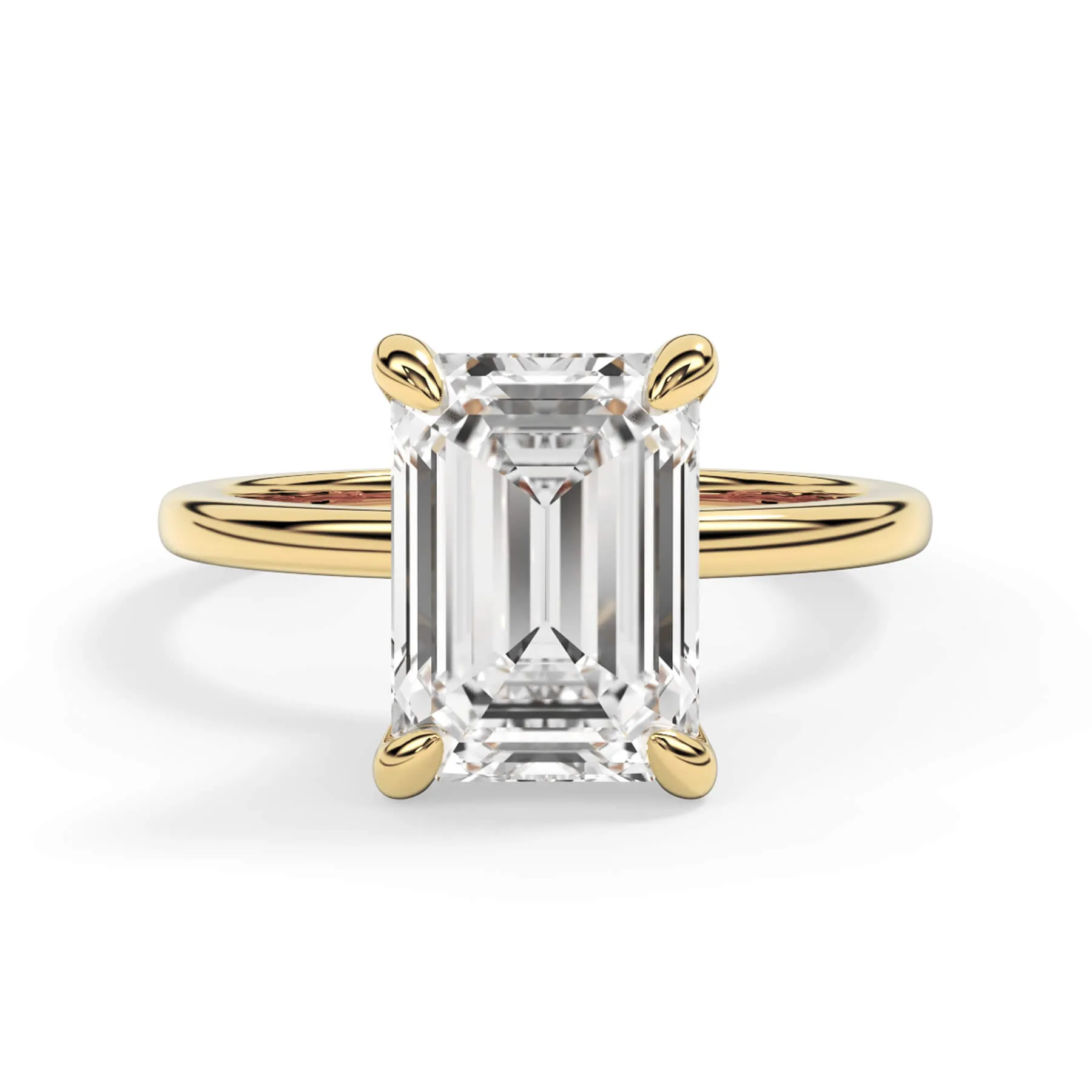 Under Halo Diamond Wrap Engagement Ring - Rose Gold Wrap