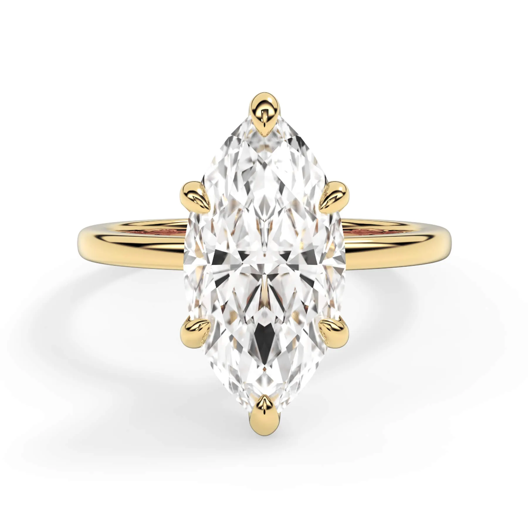 Under Halo Diamond Wrap Engagement Ring - Rose Gold Wrap