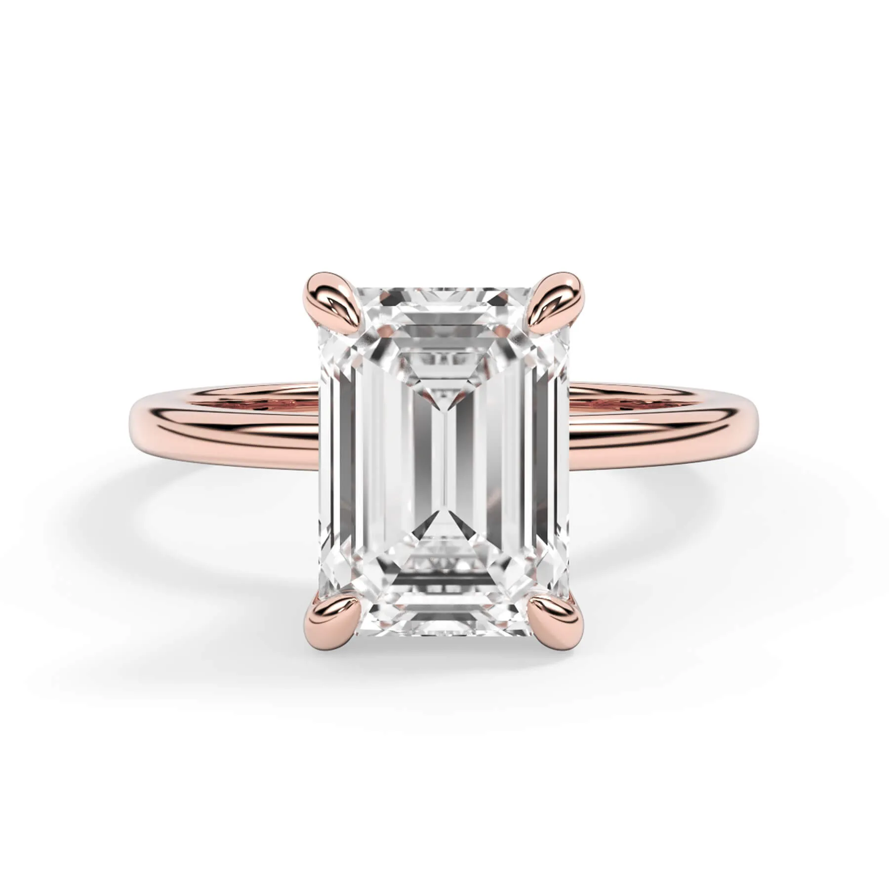 Under Halo Diamond Wrap Engagement Ring - Rose Gold Wrap