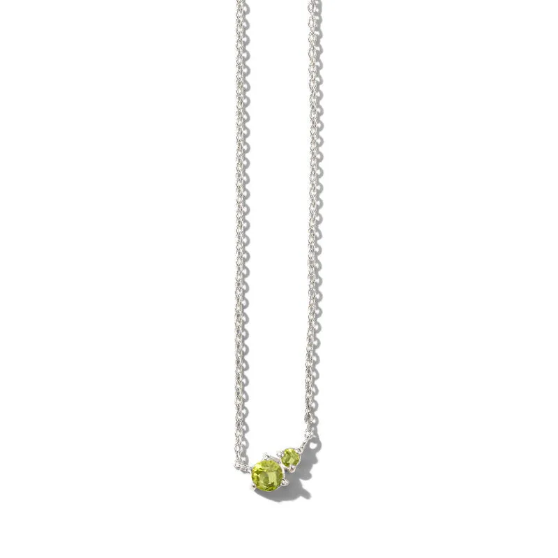 Unity Necklace, Peridot, Silver