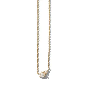 Unity Necklace, White Topaz, Gold